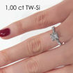 Enstens platina diamantring Lilya med 1,00 ct TW-Si -18008100pt