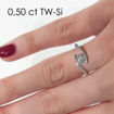 Enstens diamantring med 0,50 ct i 14kt gull. TW-Si. -18015050