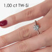 Enstens diamantring Aida med 0,70 ct i 14kt gull. TW-Si. -18016070