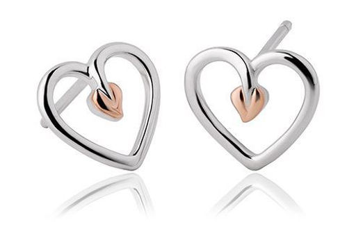 Sølv øredobber Tree of Life® Heart Stud - 3STLHE7