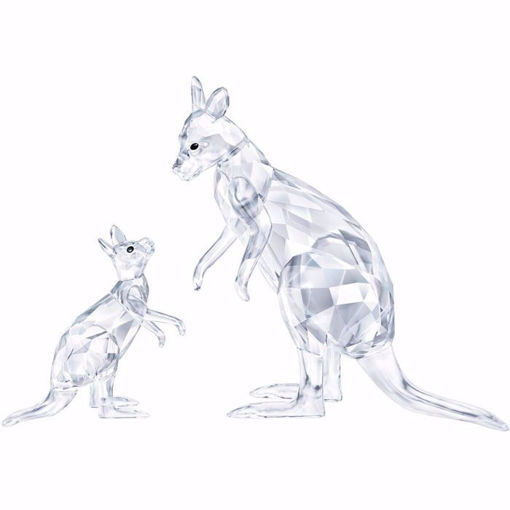 Swarovski figurer. Kangaroo Mother with Baby - 5428563