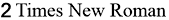 skrifttype times new roman
